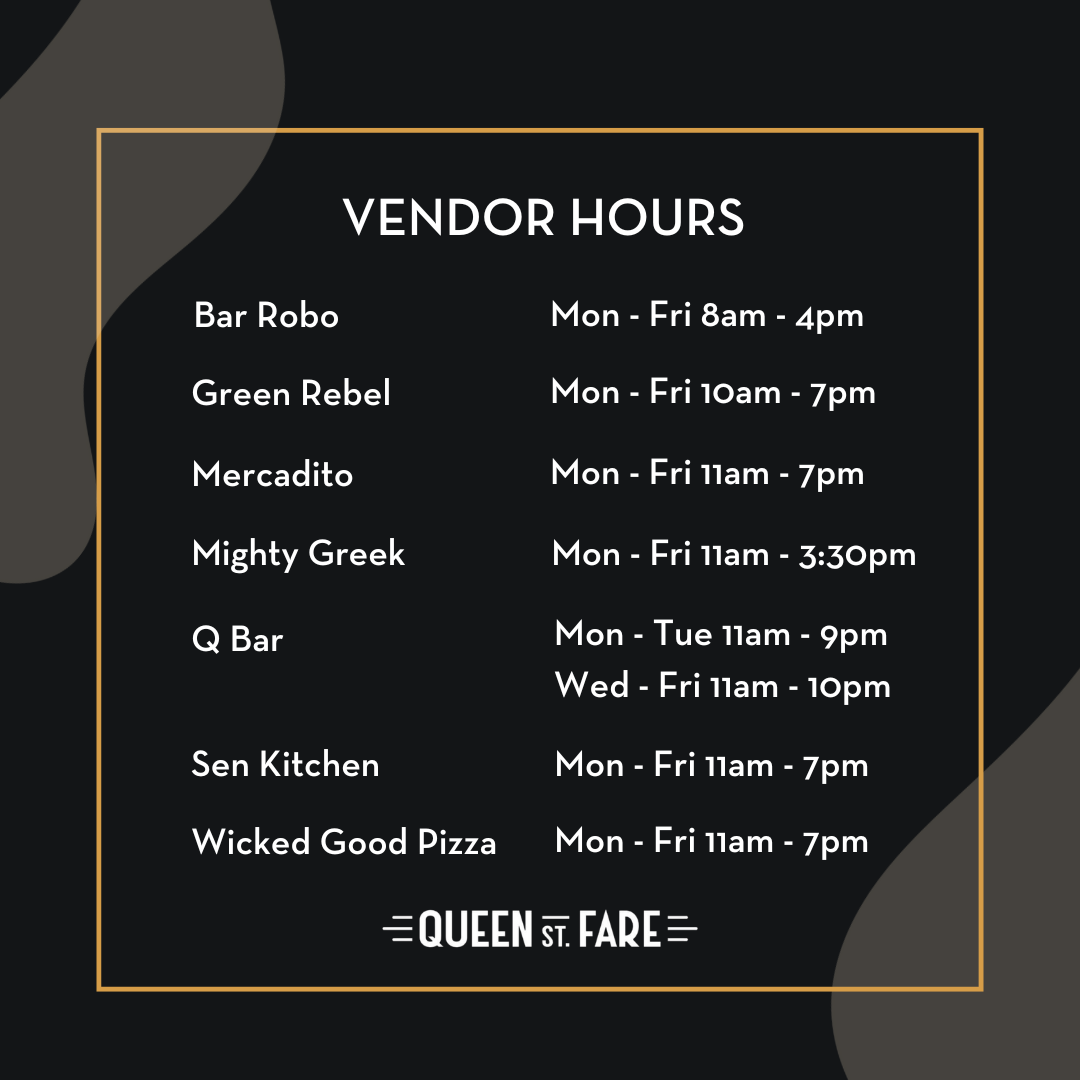 QSF Vendor Hours Spring/Summer 2025